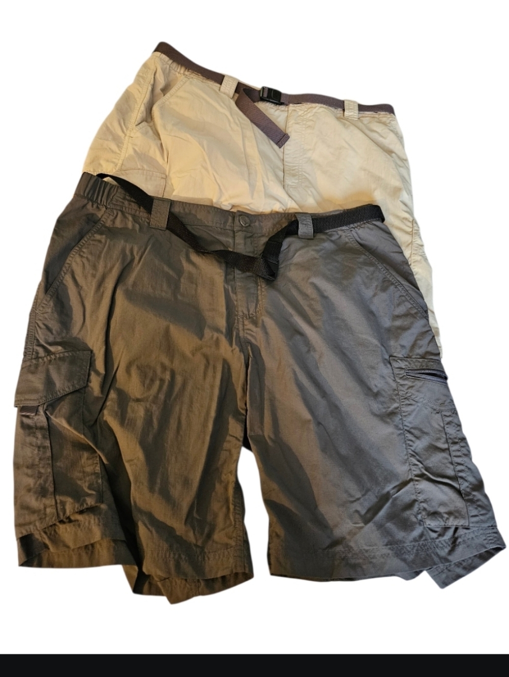 Columbia Men’s Cargo Shorts Lot 2 Pair.  One With Small Mark See Photos 38W